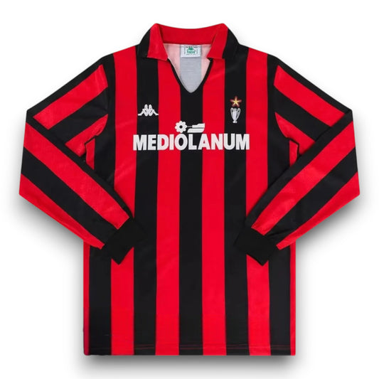 AC Milan 1989-1990 Home Long Sleeve Jersey