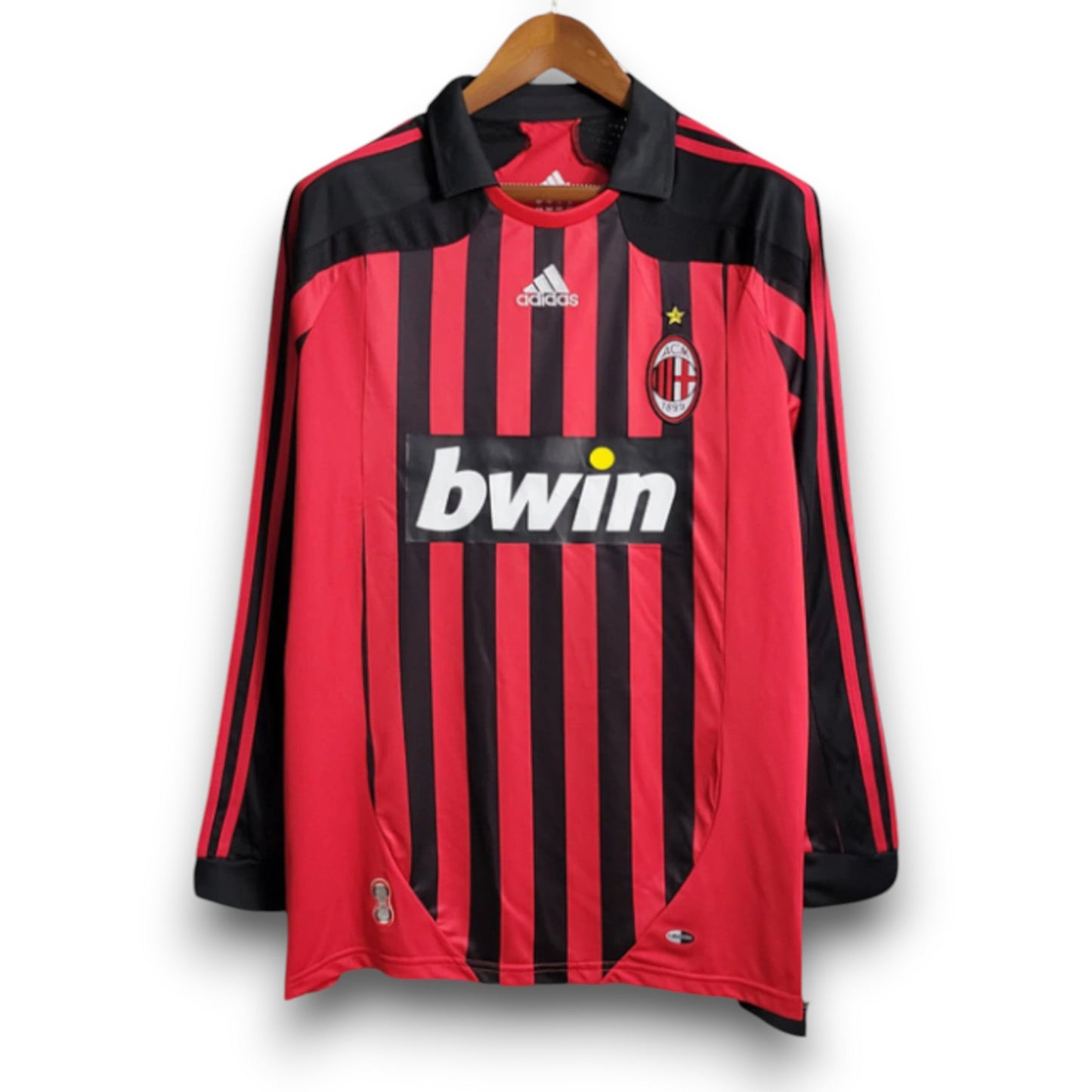 AC Milan 2007-2008 Home Long Sleeve Jersey
