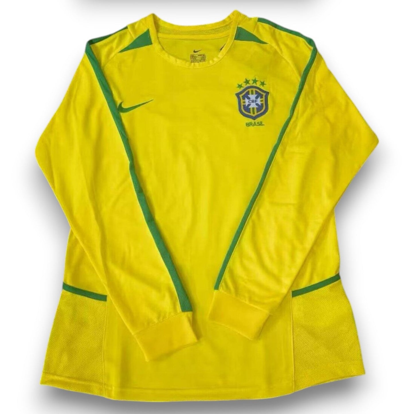 Camiseta Brasil 2002 Local Manga Larga
