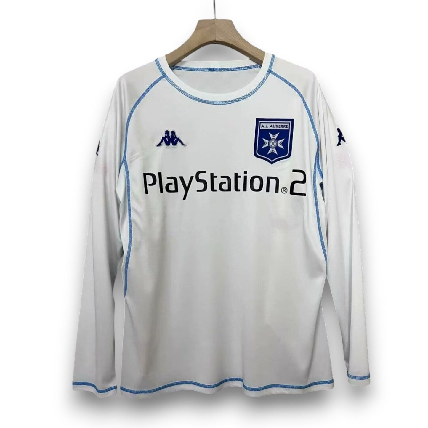 JC Auxerre 2003-2004 Long Sleeve Home Shirt