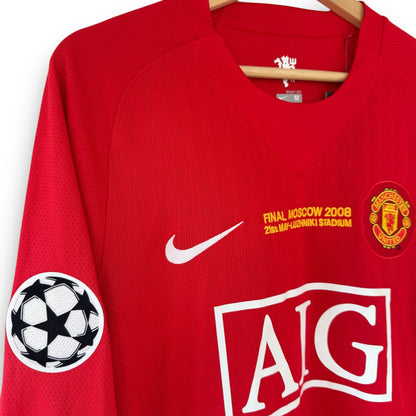 Manchester United 2007-2008 Home Long-Sleeve UCL Final Jersey
