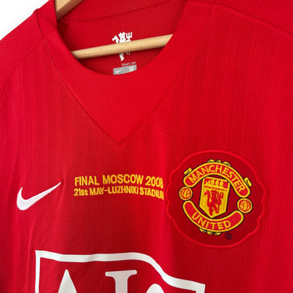 Manchester United 2007-2008 Home Long-Sleeve UCL Final Jersey