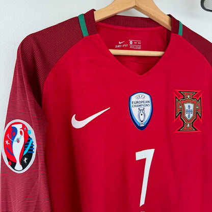 Camiseta Portugal 2016 Local Manga Larga