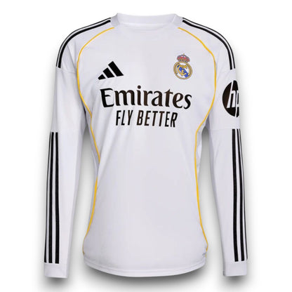 Maillot Real Madrid 2025-2026 Domicile Manches Longues