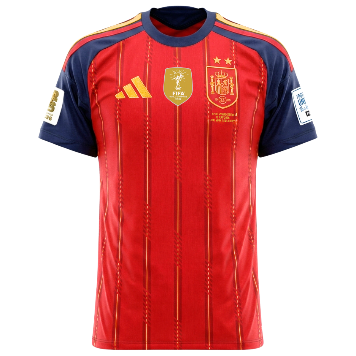 Camiseta Selección España Mundial 2026 - 2 Estrellas Local