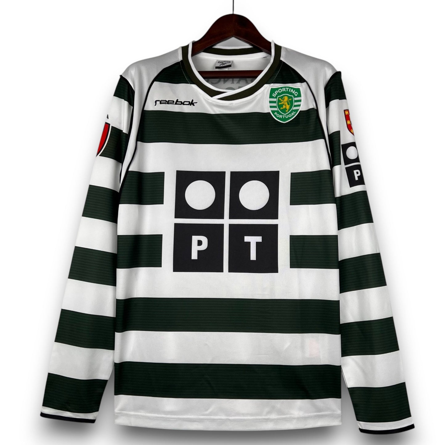 Sporting Lisbon 2001-2002 Home Long Sleeve Shirt