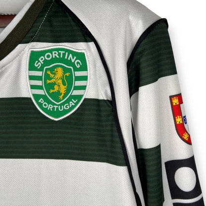 Sporting Lisbon 2001-2002 Home Long Sleeve Shirt